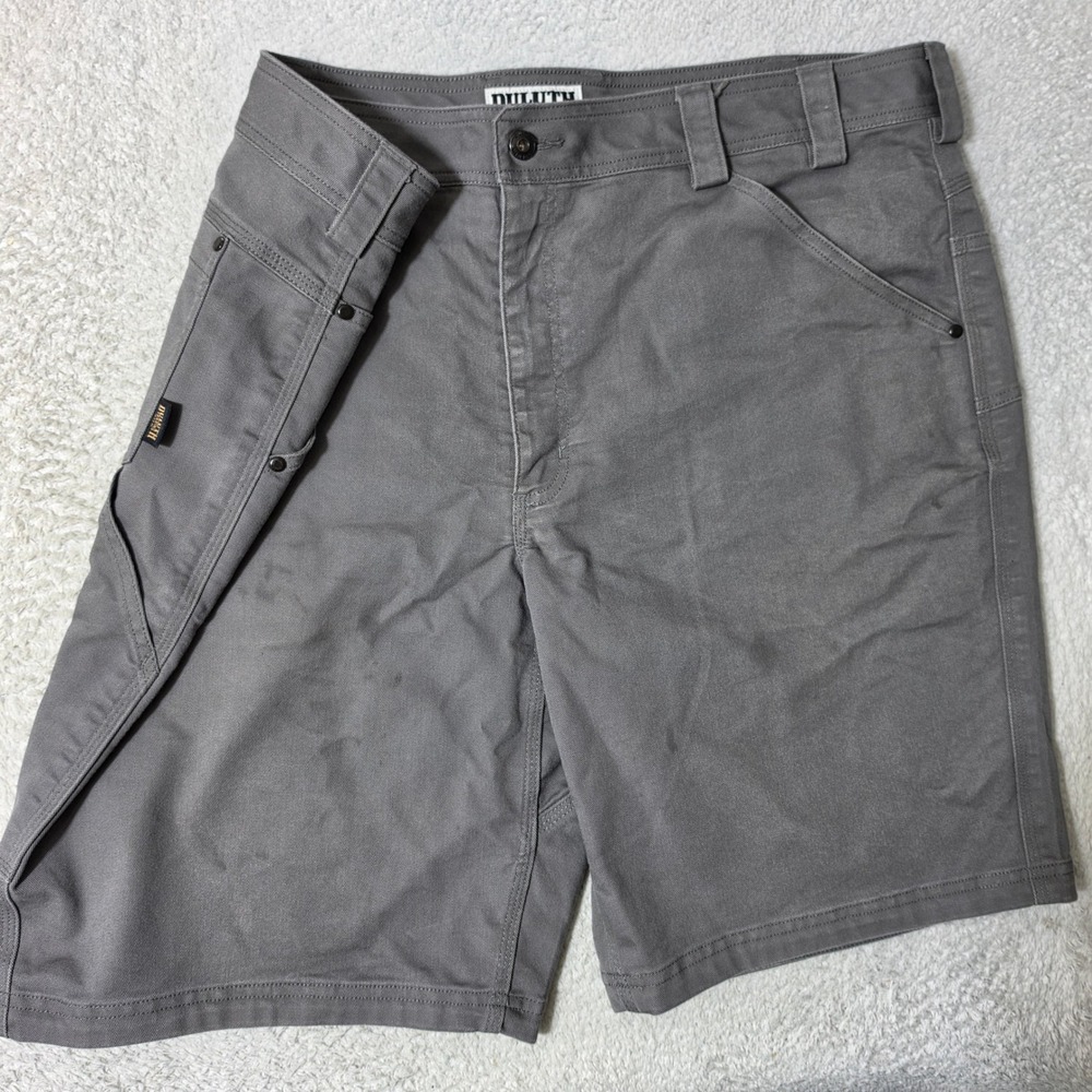 Duluth Trading Co Shorts Mens 44/11‎ Gray Flex Fire Hose HD Work Canvas